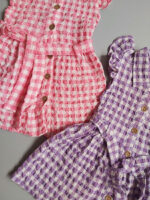 پیراهن 4خونه یقه دار