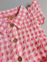 پیراهن 4خونه یقه دار