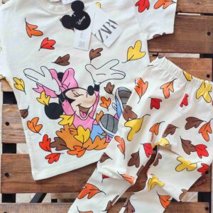 تیشرت شلوار میکی برگی