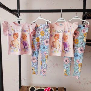 تیشرت السا و شلوار گل گلی