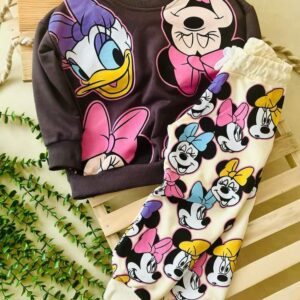 بلوز شلوار سه نخ میکی و دیسی