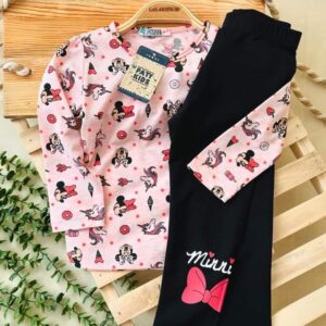 بلوز شلوار نخی میکی و یونیکورن