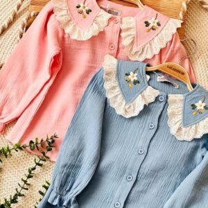 شومیز یقه گلدوزی